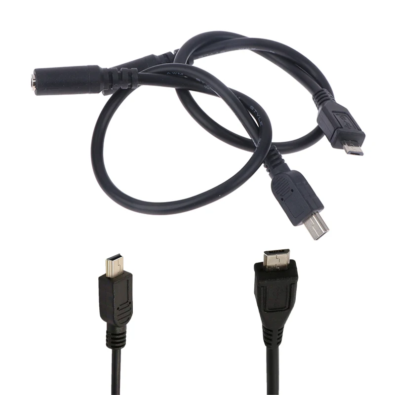 Micro USB to 3.5mm Jack Headphone Earphone Cable Adapter Socket Audio Cable for Active Clip Microphone Conversion Adapter