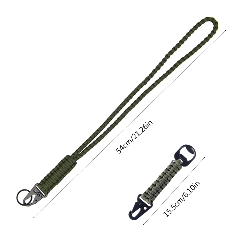 2 Pcs Paracord 키 체인 헤비 듀티 로프 Paracord 매는 밧줄 키 체인 캠핑 도구