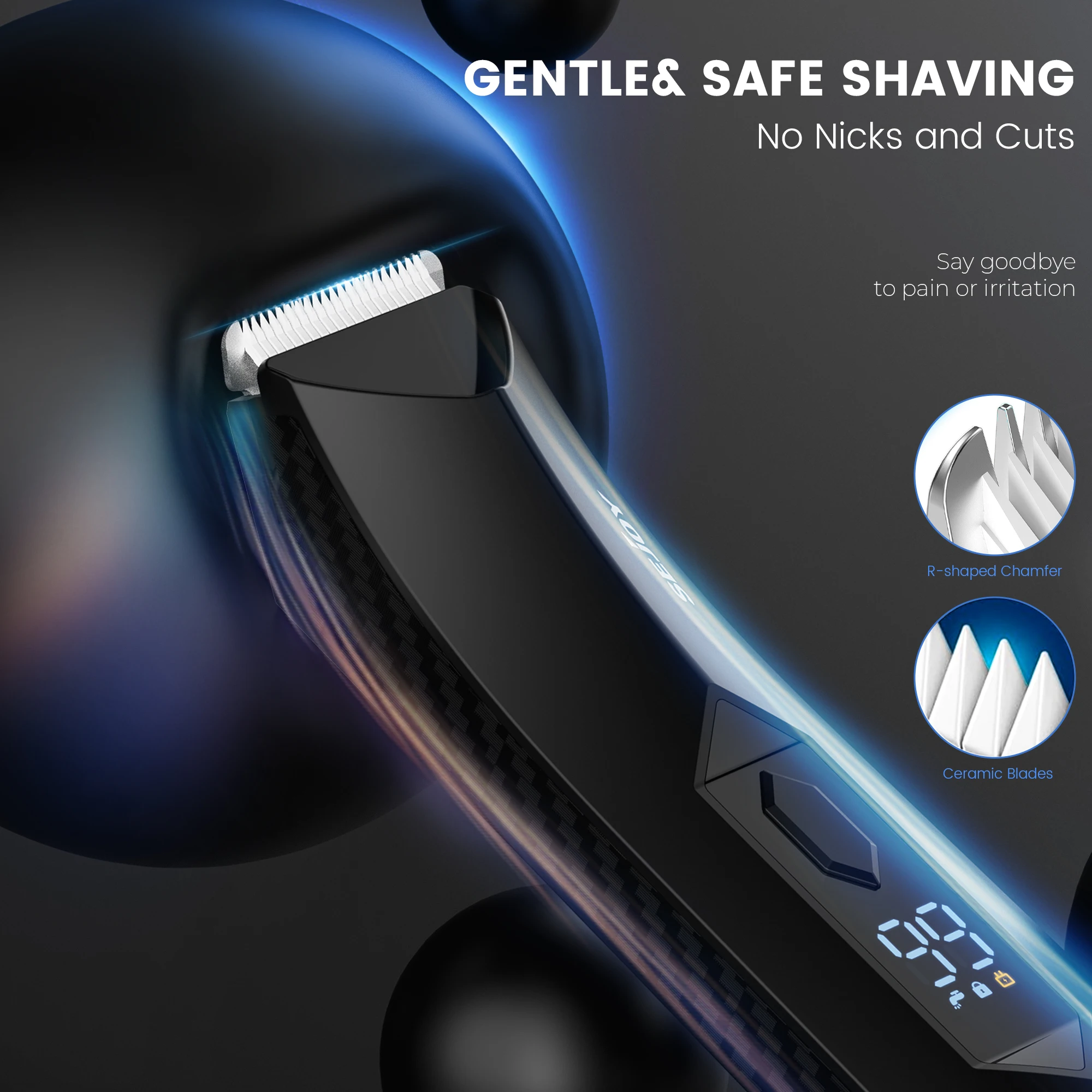 Sejoy Professional Hair Clippers for Men Electric Men Pubic Hair Trimmer Groin Body Hair Ball Shaver Clipper 2