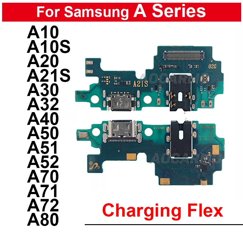 

For Samsung Galaxy A10 A10S A20 A21S A30 A32 5G A40 A50 A51 A52 A70 A71 A72 A80 USB Charging Dock Charger Port Replacement Parts