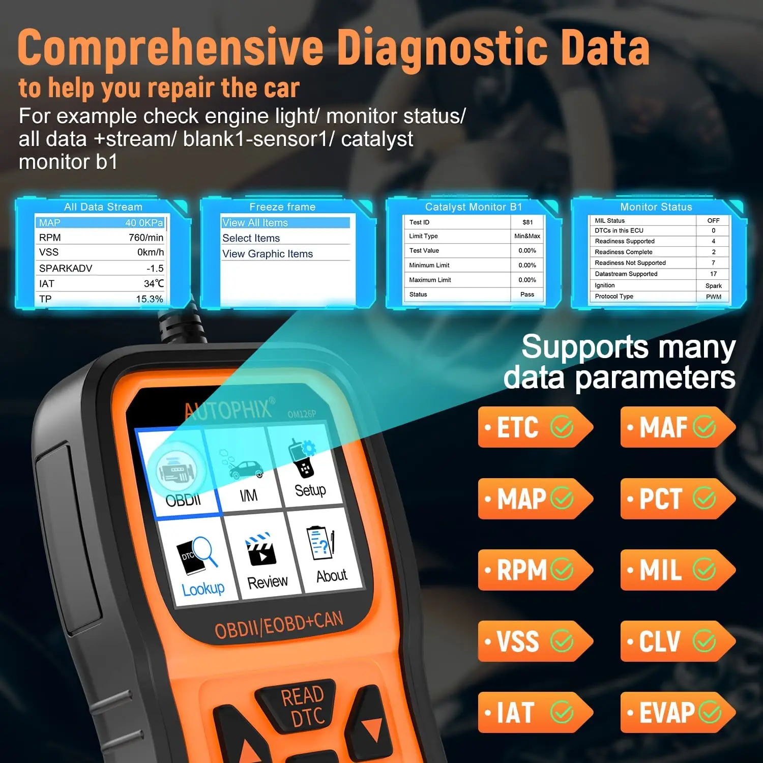 Obdprog Mt100 Obd2 Scanner Code Reader Car Diagnostic Tool