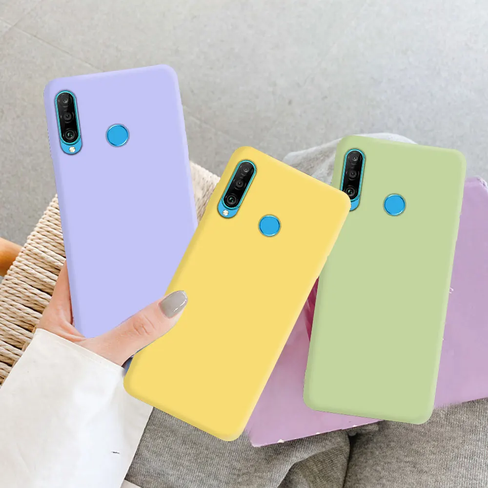 Liquid Soft Silicone TPU Protective Back Cover - Enhanced Grip and Shock Absorption for Huawei P30 Lite and Nova 4e
