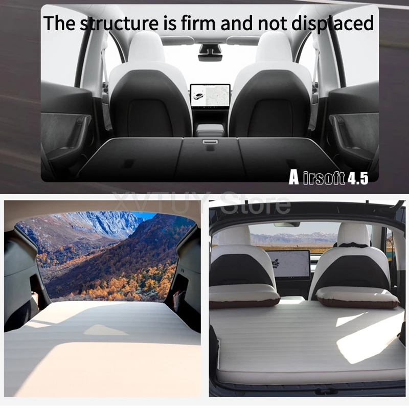 For Tesla Model Y Mattress Self-Inflating Camping Bed Sleeping Pad Inflatable BackSeat Bed Portable Outdoor Cushions Camping Pad