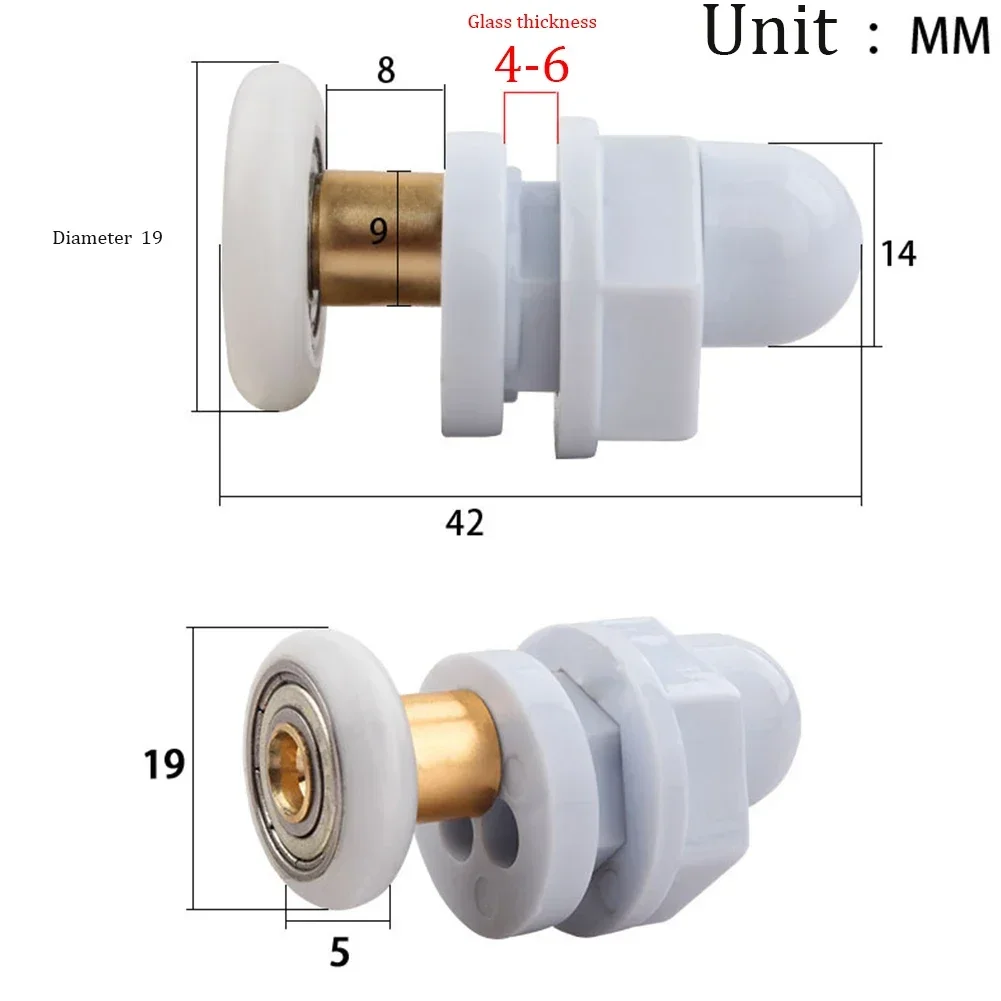 Shower Door Rollers 4pcs shower door rollers shower room pulley shower room rollers Shower Rooms Cabins Pulley Room Roller Runners Wheels Pulleys 19mm,23mm,25mm,27mm,29mm