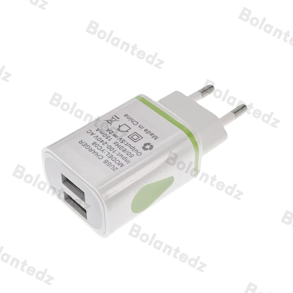 USB Wall Charger for Samsung Xiaomi Dual Port 2A Output Travel Plug Power Adapter Compatible for Phone