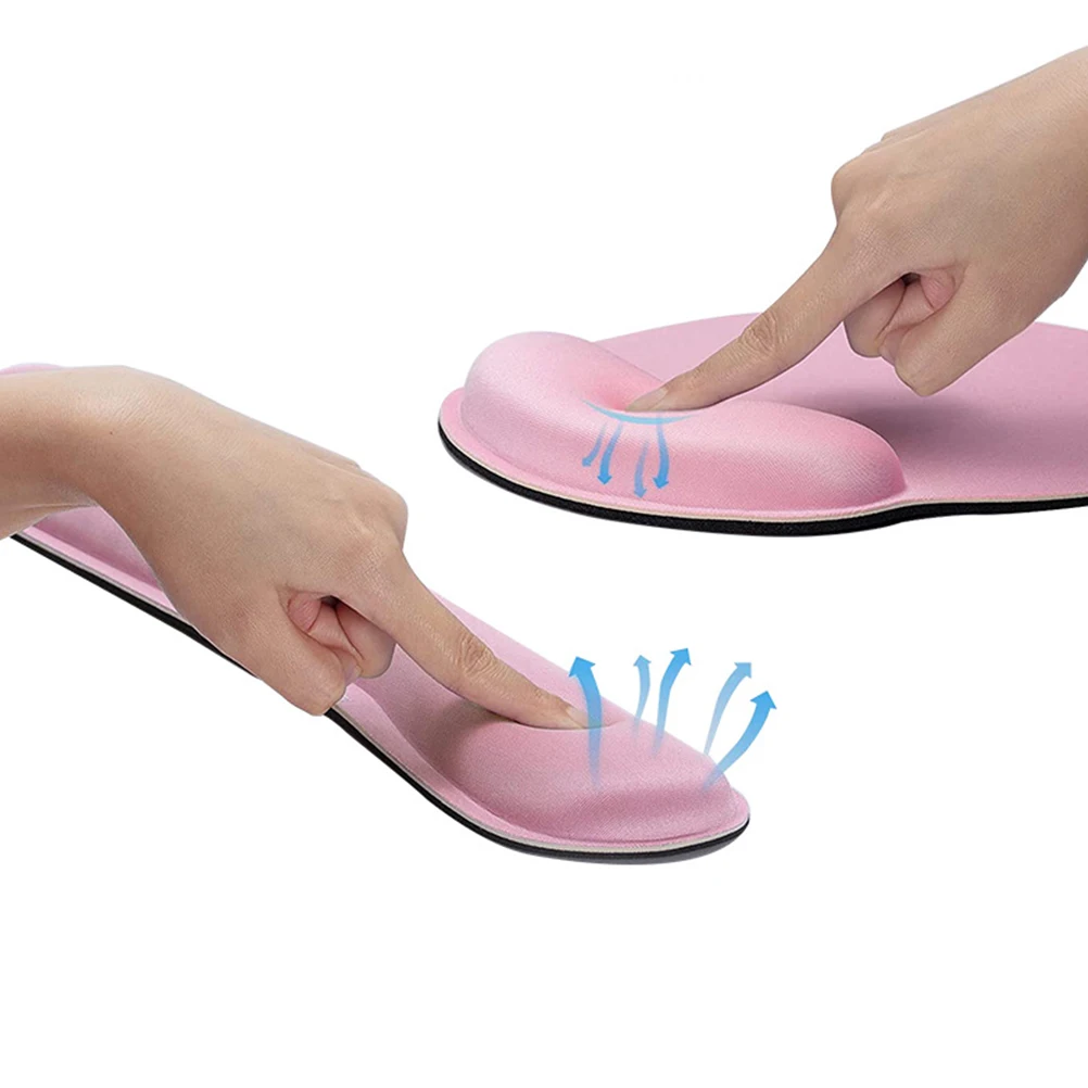 Three Piece Set Mouse Pad Wrist Rest Ergonomic Support Desk Mat Computer Peripheral Gaming Office Supply Non Slip Soft Material