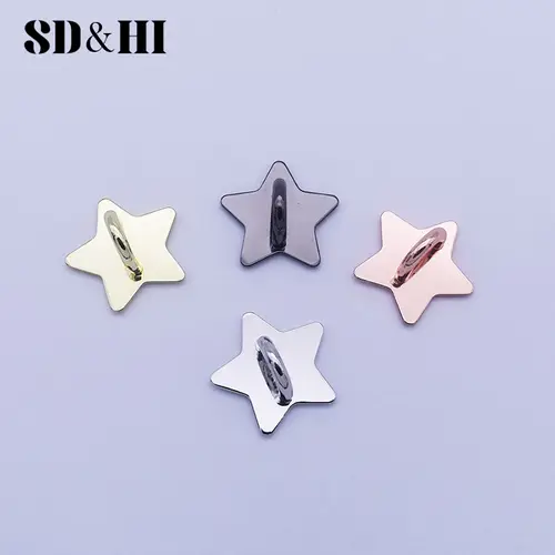 2/4PCS Adhesive Metal Stars Moon Bow Phone Charm Holder Phone Case Finger Ring Stand Hook Buckle Charm Clasp Accessory String - Image 3