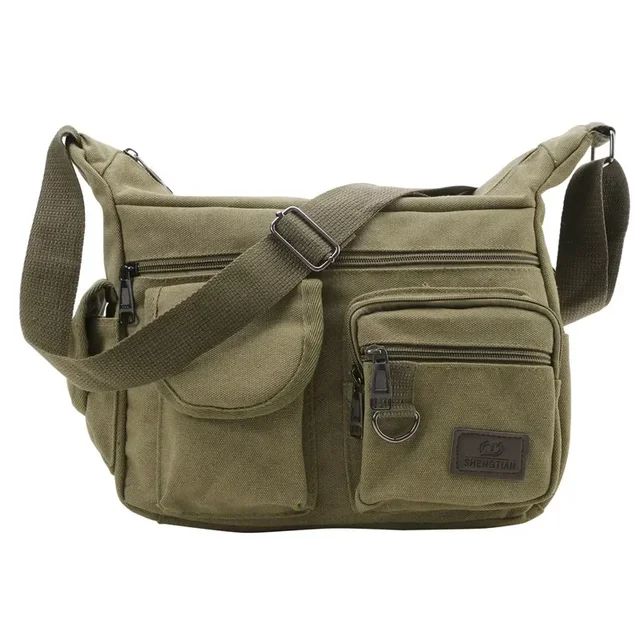 Hommes décontracté sac à bandoulière messager bandoulière unisexe voyage en plein air Vintage sacs 1