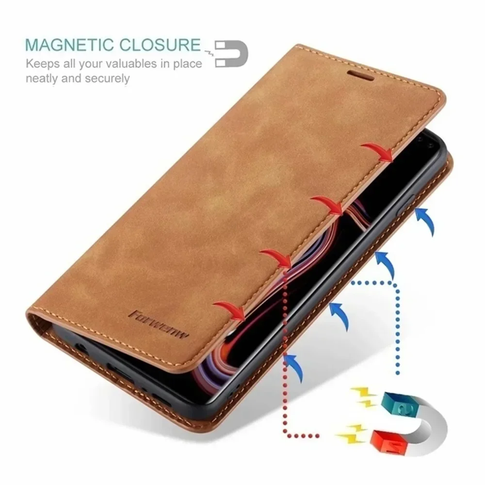 Wallet Card Flip Leather Case For Samsung Galaxy S10 5G S20 FE S21 Plus S22 S23 FE S24 Ultra A14 A15 A33 A34 A51 A52 A53 A54