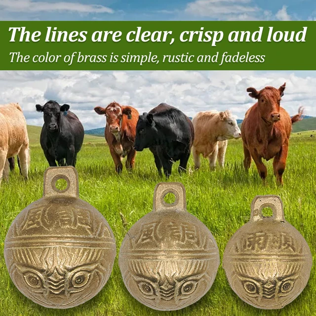 1Pc Sheep Pet Dog Copper Bells Animal Identification Feeding Device Farm Livestock Grazing Bells Pet Supplies 2