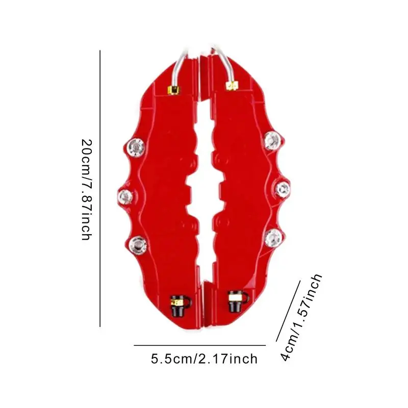 2PCS S/M/L 3D Style Car Disc Brake Caliper Cover Red Car Brake Pad Accessories for Front Rear Wheel Decor Auto Disc Covers