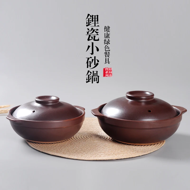 

Soup Pot Casserole Ceramic Saucepan Soup Pot High Temperature Resistant Cooking Pan for Gas Stove cooker Natural Gas Stove