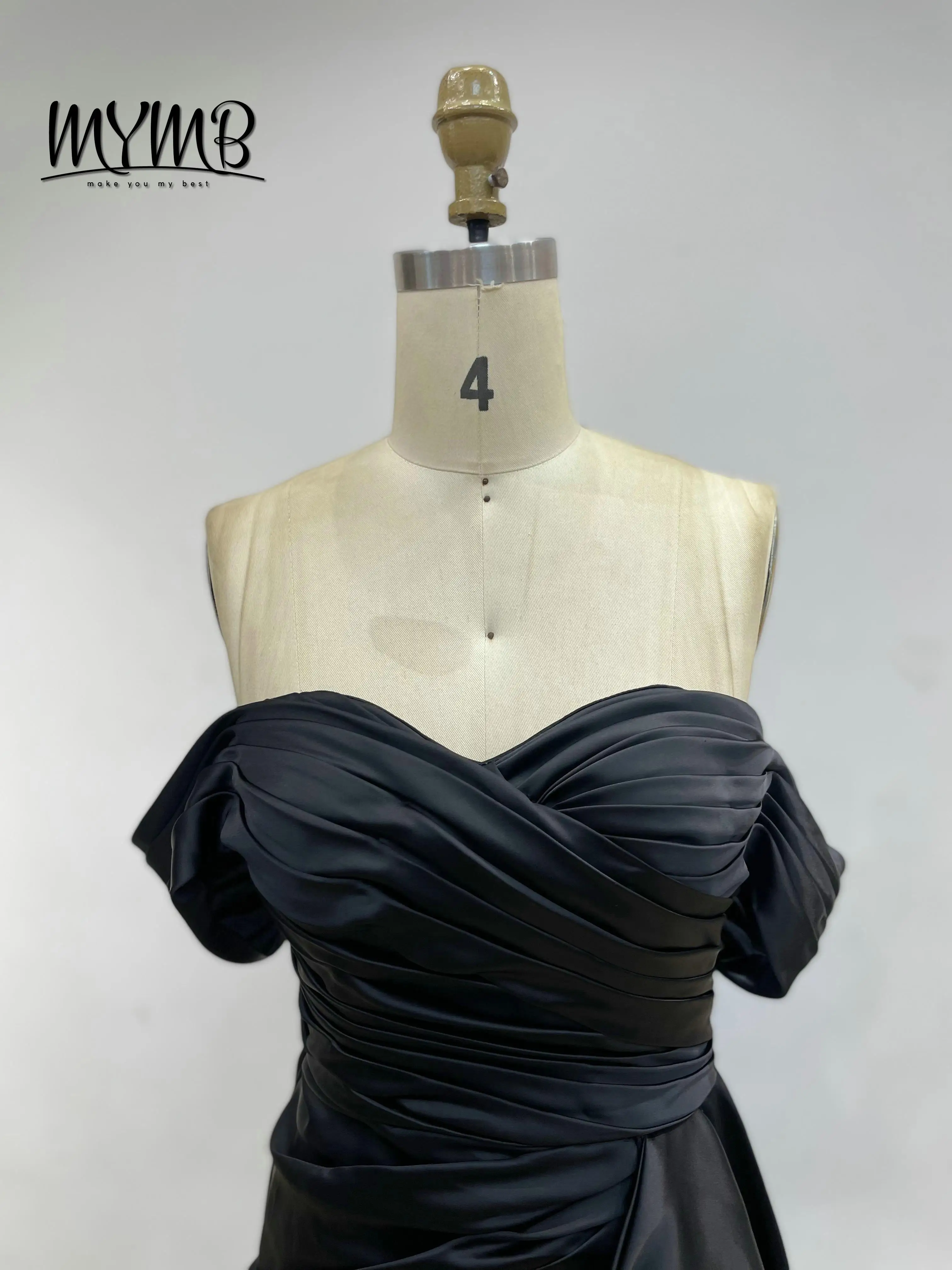 MYMB Classy Fashionable Off the Shoulder Sweetheart Neck High Split Black Prom Evening Dresses Gown With Chic Side Skirt MC20005 4