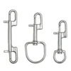 1PC 316 Stainless Steel Swivel Eye Bolt Spring Snap Hook Double Head Hook Marine Diving D Ring Snap Hooks With Swivel 2