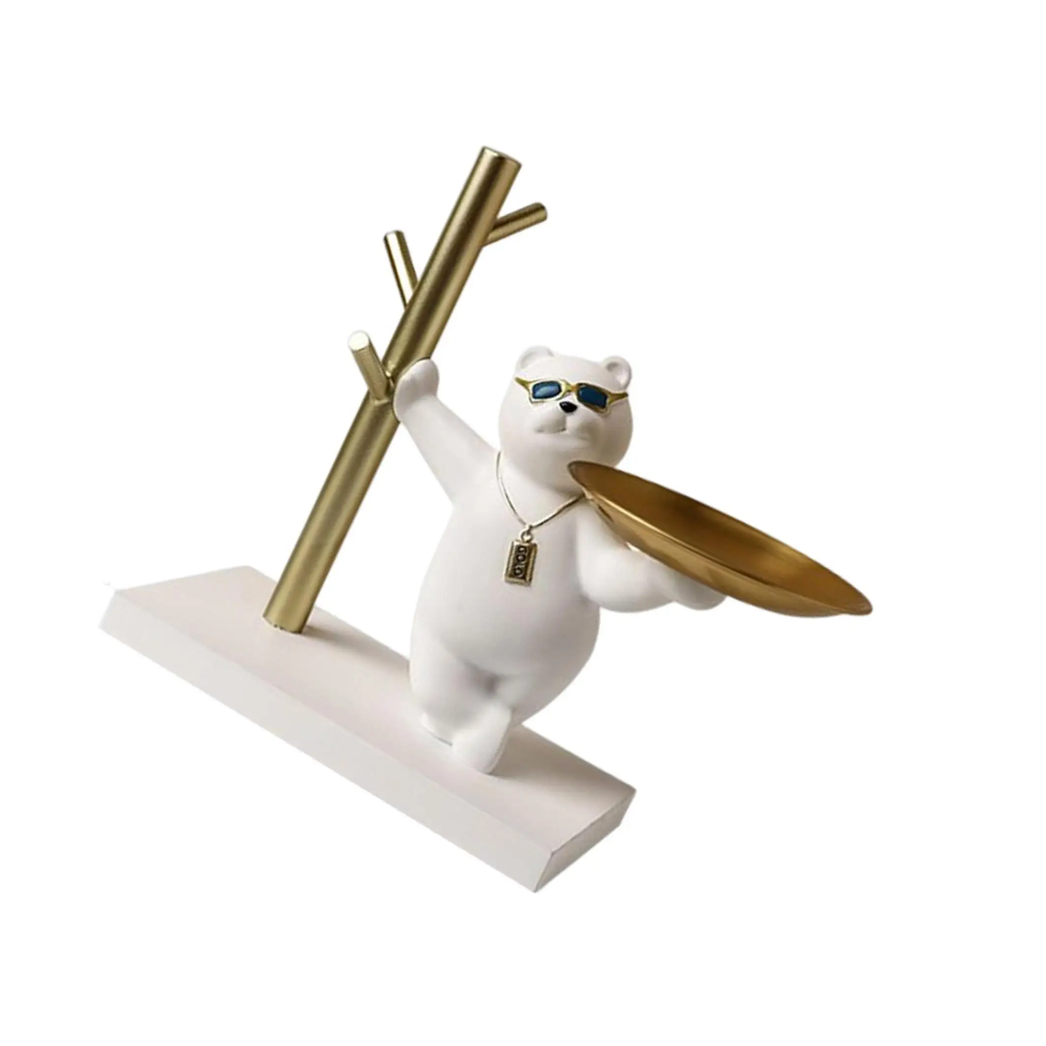 

Скандинавский медведь, поднос для ключей, искусственная смола для домашнего настольного декора