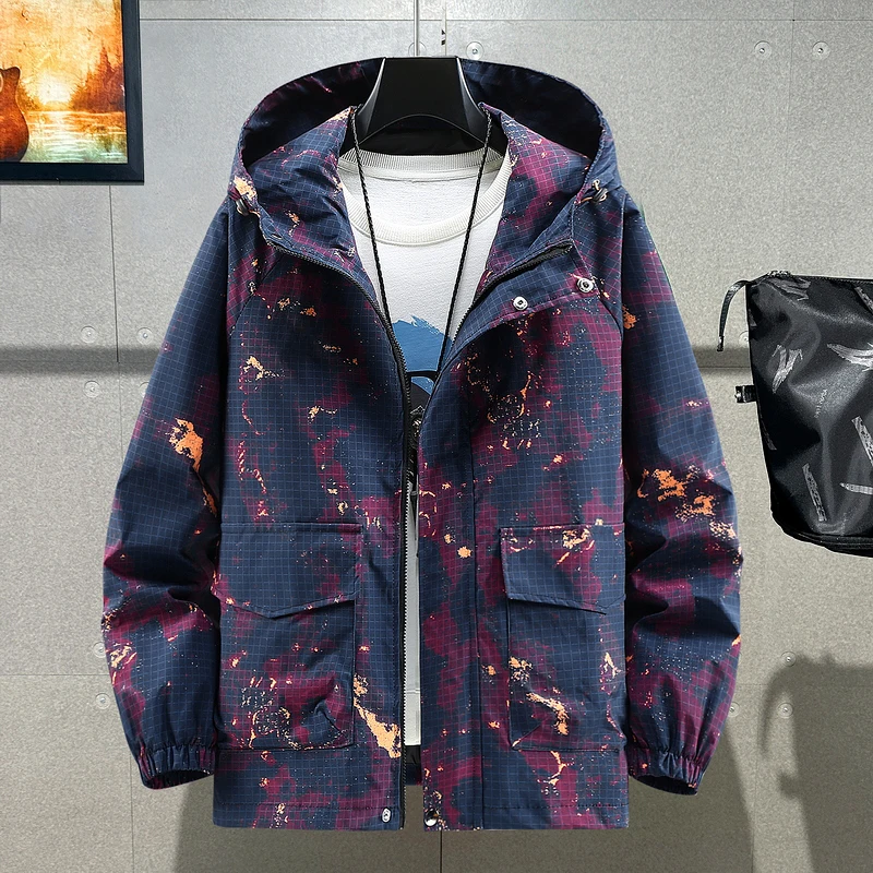 Windbreaker Men's Clothing Jackets For Men Male Coats Solid Camping Spring Autumn Overcoat Outdoors Windproof Hombre Casual New