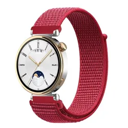 Nylon Sport Watch Strap 18mm - Universal Fit - Garmin Active S (Chinese red)
