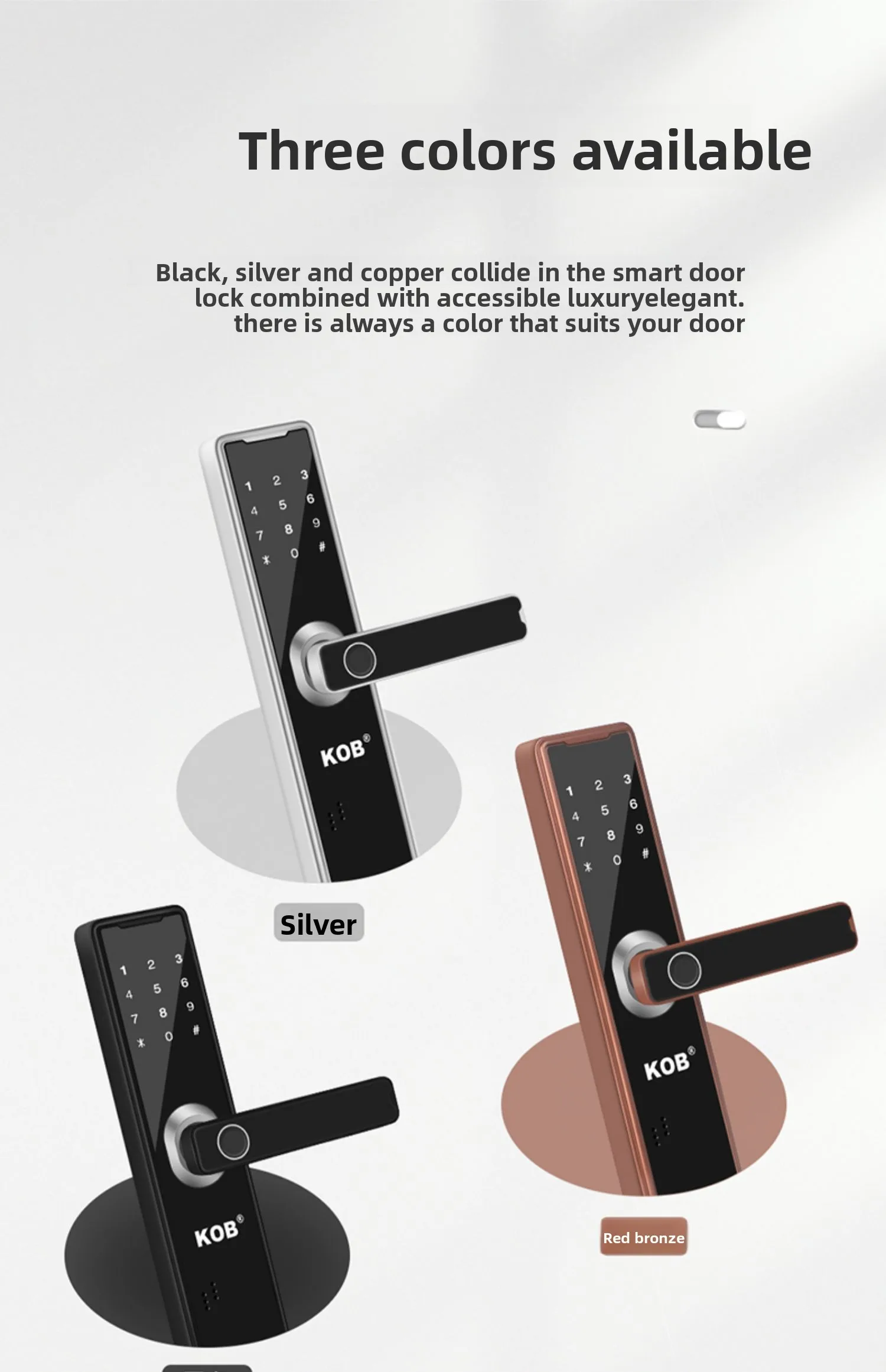 wooden door fingerprint lock household anti-theft door password lock apartment B