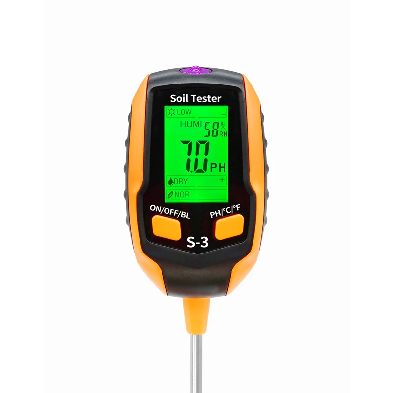 Termometro Suolo Giardino Misuratore Suolo 3 In 1 Digitale Tolesum - PH, Umidità, Temperatura, Display LCD, Per Giardinaggio Misuratore Umidità Terreno