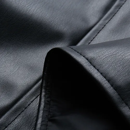 남성용 펑크 가죽 조끼, V넥 낚시 오토바이 재킷, 싱글 브레스트 퍼포먼스 의상, 민소매 슬림핏 겨울 코트 상의 4