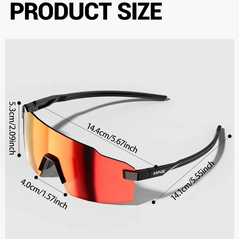 Kapvoe Photochromic Runnning Sunglasses  Light-Weight Cycling Glasses for Men Wide Vision Adjustable Women UV400 Hiking Eyewear