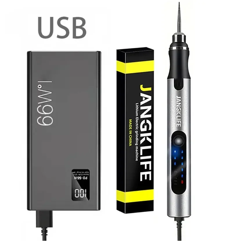 USB Cordless Rotary Tool Kit Woodworking Engraving Pen DIY For Jewelry Metal Glass Mini Wireless Drill 2