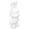 White Embryo Ornaments Toys Outdoor Bunny Decor Dolly Keychain Electronic Decorations Rabbit Pvc Newborn Piggy Bank for Adults 3