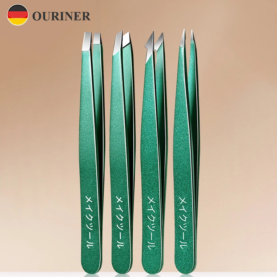 4/6Pcs Eyebrow Tweezer Beauty Tools Stainless Steel Hair Removal Clip for Eyelash Extension Tweezer Colorful Professional Make