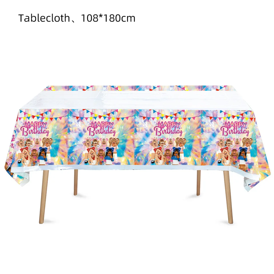 Set Décoration Anniversaire Roblox – 60 Pièces Rose – Ballons Et Accessoires – Pour Fête Fille