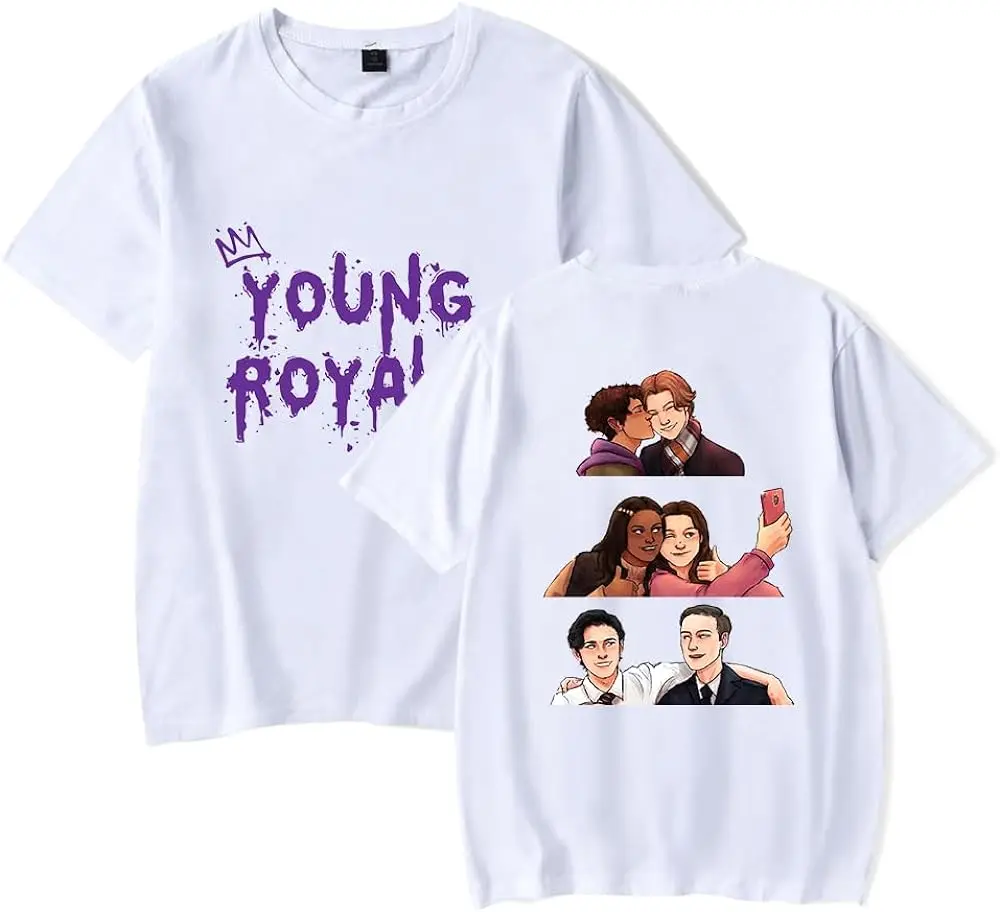 Young Royals Merch T Shirt Short Sleev Tee Classic Print Top Clothes