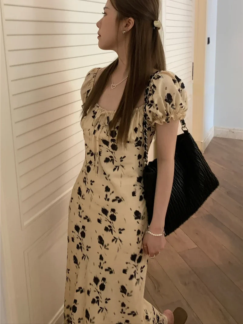 Vestidos Para Mujer 여성용 원피스 롱 드레스, 빈티지 드레스, 우아한 Vestido Feminino Traf 공식 매장, 여름
