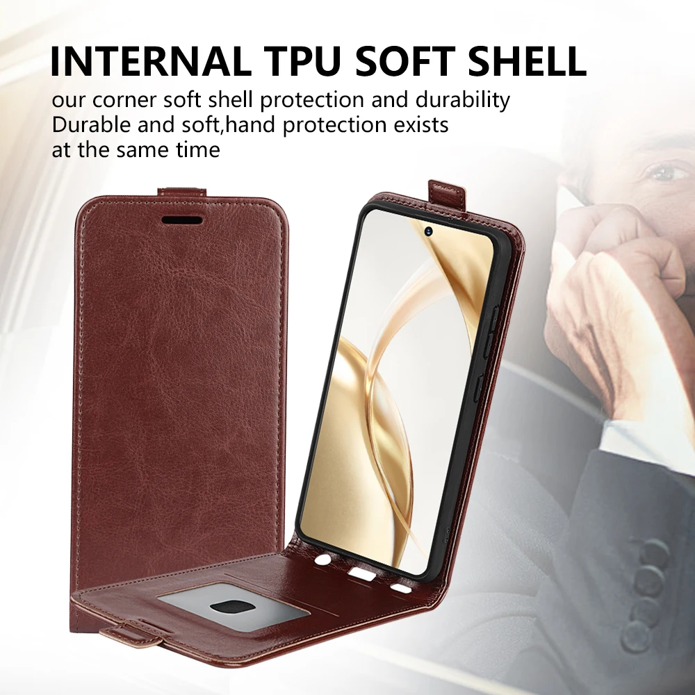 For Honor 200 Case Flip Leather Cases Soft Cover Vertical Wallet Leather Credit Card Slot phone case leather phone case leather wallet case leather case