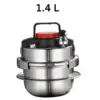 1.4L Outdoor Camping Small Pressure Cooker Household Home Fragrant Rice Multi Layer Cooker 5 Mins Fast Cooking Pot Cookware 1