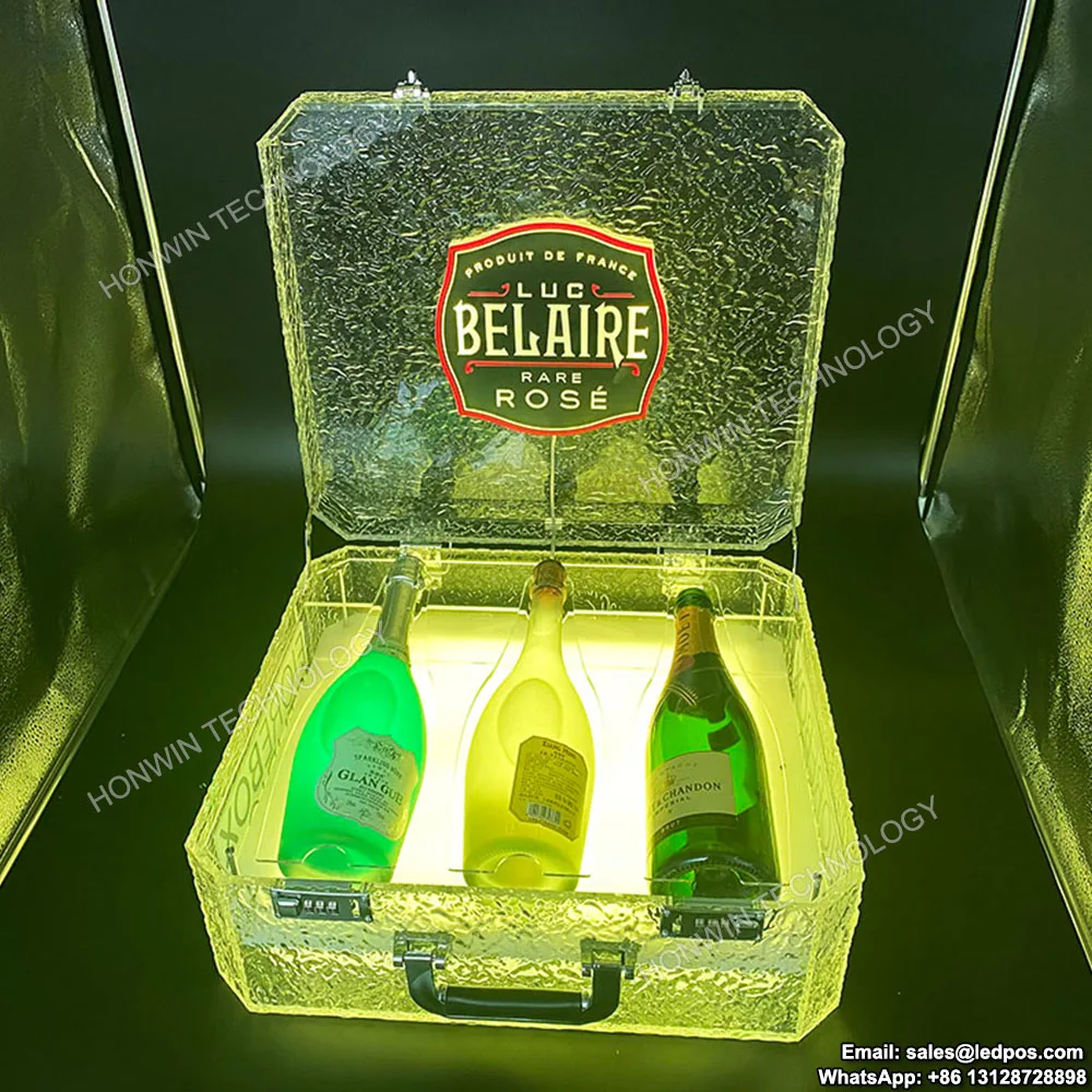 

Bottle Presenter Serving Tray Bottle Cage Holder Glorifier BELAIRE briefcase Champagne Case Wine Carrier Suitcase Display Box