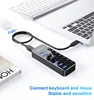 RSHTECH USB 3.0 Hub 7 Port Expander 5Gbps Data Transfer USB Splitter with Individual On/Off Switches and 5V/2A Power Adapter 6