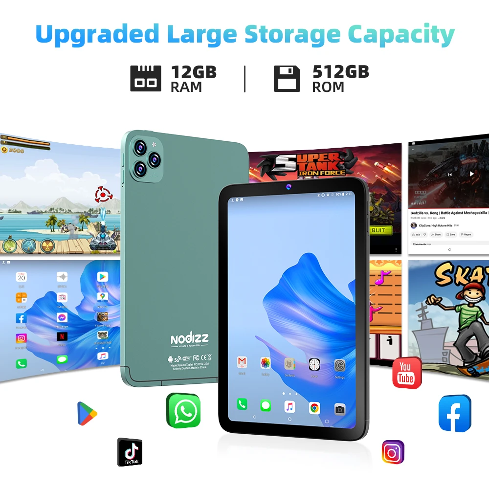 5G Tablet iPad 18 Pro 10.1Inch Tablet 12GB+512GB Android 15 System Dual SIM Cards And Dual Cameras 7000mAh Battery Tablet PC 3