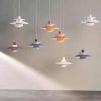 Nordic Danish Designer Restaurant Chandelier Ironwork Colorful Umbrella Cafe Bedroom Home Decoration Single Head Chandelier 1