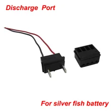 1 par de prata peixe bateria ebike descarga conector masculino felmale para bicicleta elétrica batterie inferior descarga porto