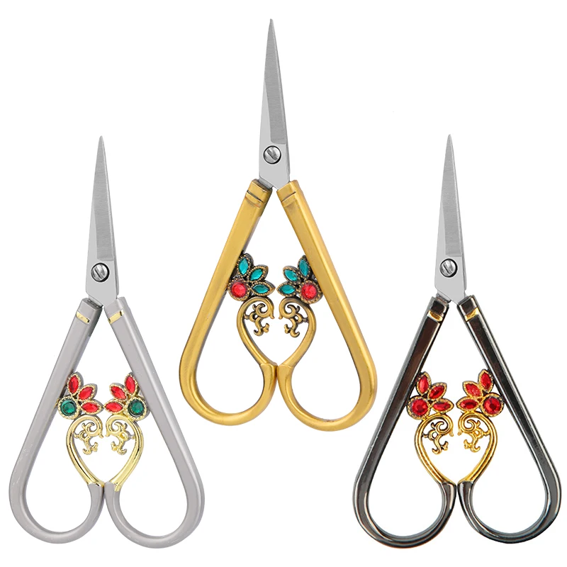 

IMZAY Stainless Steel New Style Sewing Scissors Retro Embroidery Scissors DIY Art Craft Scissors Household Sewing Cutting Shears