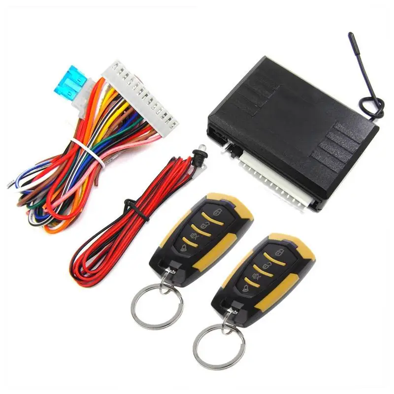 

12v Car Door Lock With 2 Remote Control Creative Universal Car Auto Remote Switch Lock Kit For Gate Garage Door car accessories