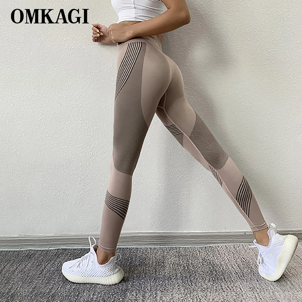 OMKAGI Booty Leggings For Fitness Seamless Legging Sport Woman Gym Run  Solid High Waist Leggings Scrunch Butt Sport Push Up Yoga - AliExpress