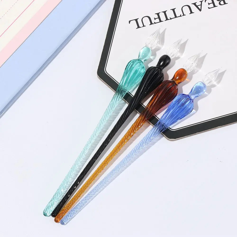 1PC 빈티지 시그니처 딥펜 잉크 유리 딥펜 만년필 그림 용품