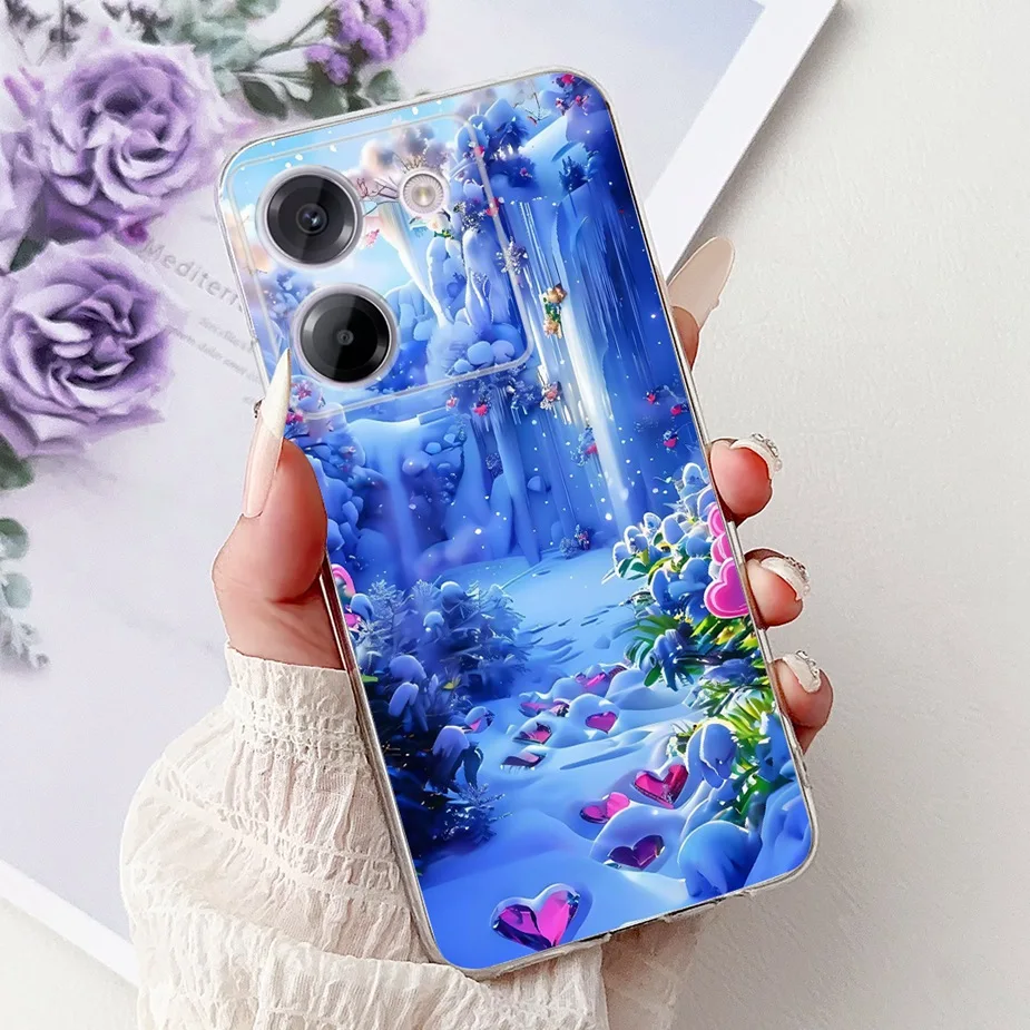 Luxury Fashion Painted Clear Silicone Phone Case - Slim Design
