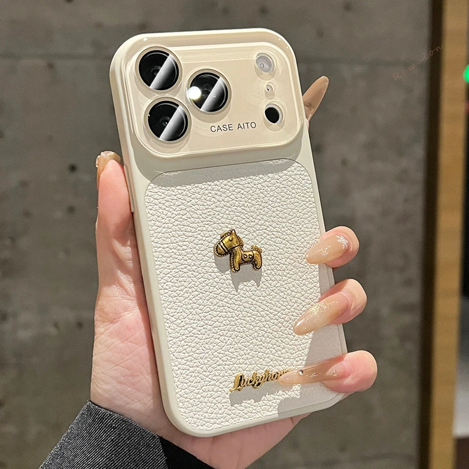Luxury Shockproof Phone Case with Camera Protector - Lucky Horse Official Collection