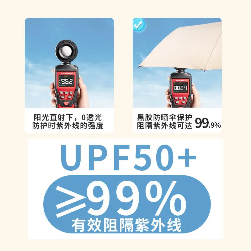 Come with fan umbrella ten bones automatic folding sunblock shade double cooling rain and sunshine fan umbrella