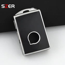 Sleek 4 - Button Fashion TPU Car Key Case with Keychain - Premium Auto Accessory (Black only case)