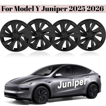 Copricerchi Avvolgenti Completi 4 Pezzi per Nuova Tesla Model Y Juniper 2025 2026 Compatibili con Ruote Helix da 19 Pollici Accessori Modifica Esterna Auto
