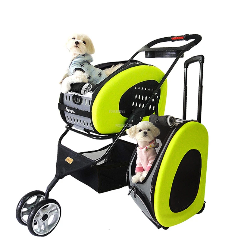 Nordic Creative Foldable Pet Strollers Lightweight Dog Stroller Small Dog Trolley Bag Backpack