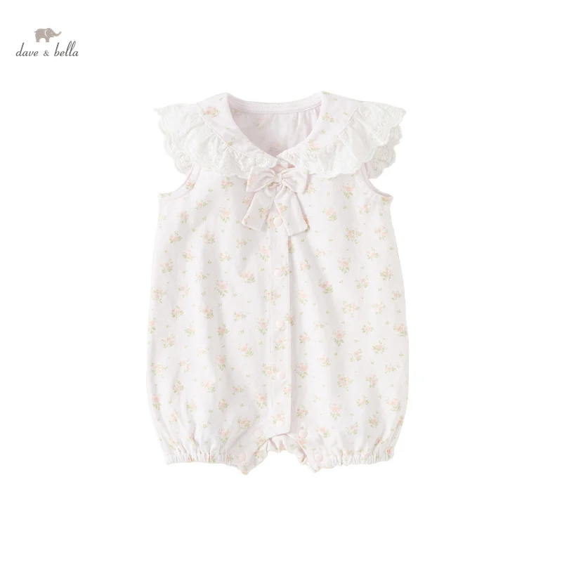 

Dave Bella Baby Jumpsuit Romper Newborn Creeper 2024 Summer New Girls Romper Casual Sweet Lovely Gentle Floral Cotton DB2241176