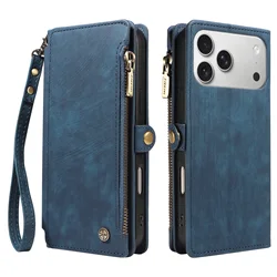 Premium PU Leather Wallet Phone Case with Card Slots & Magnetic Flip Closure, RFID Blocking - Galaxy A42 5G (Blue)